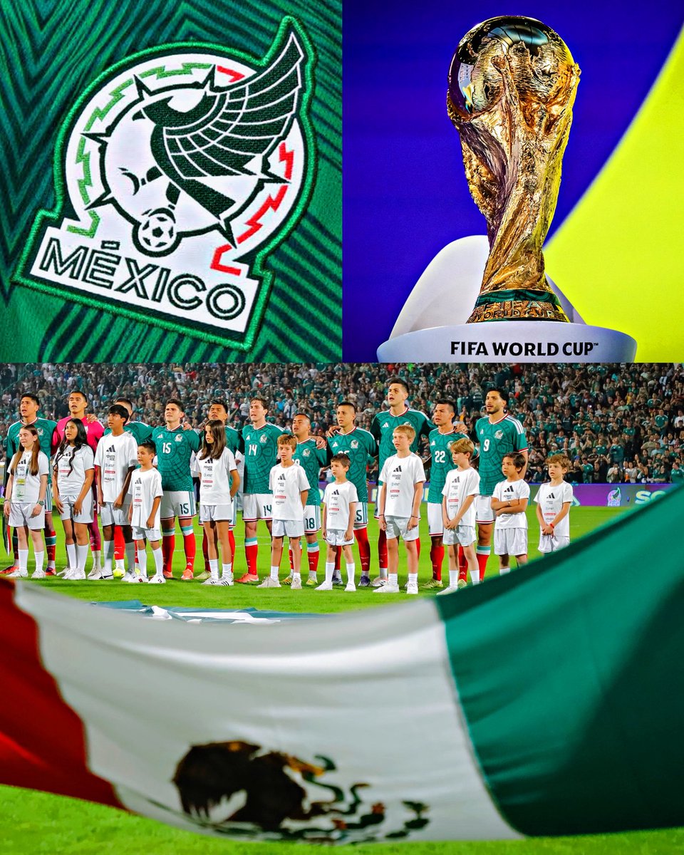 AllFutbolMX's tweet image. 🚨🤯 OFFICIAL: MEXICO’S GROUP STAGE OPPONENTS FOR THE 2026 WORLD CUP!

🇿🇦 SOUTH AFRICA 
🇰🇷 SOUTH KOREA
🇪🇺 UEFA PLAY-OFF D [🇩🇰🇲🇰🇨🇿🇮🇪] 

THOUGHTS? ⁉️🏆