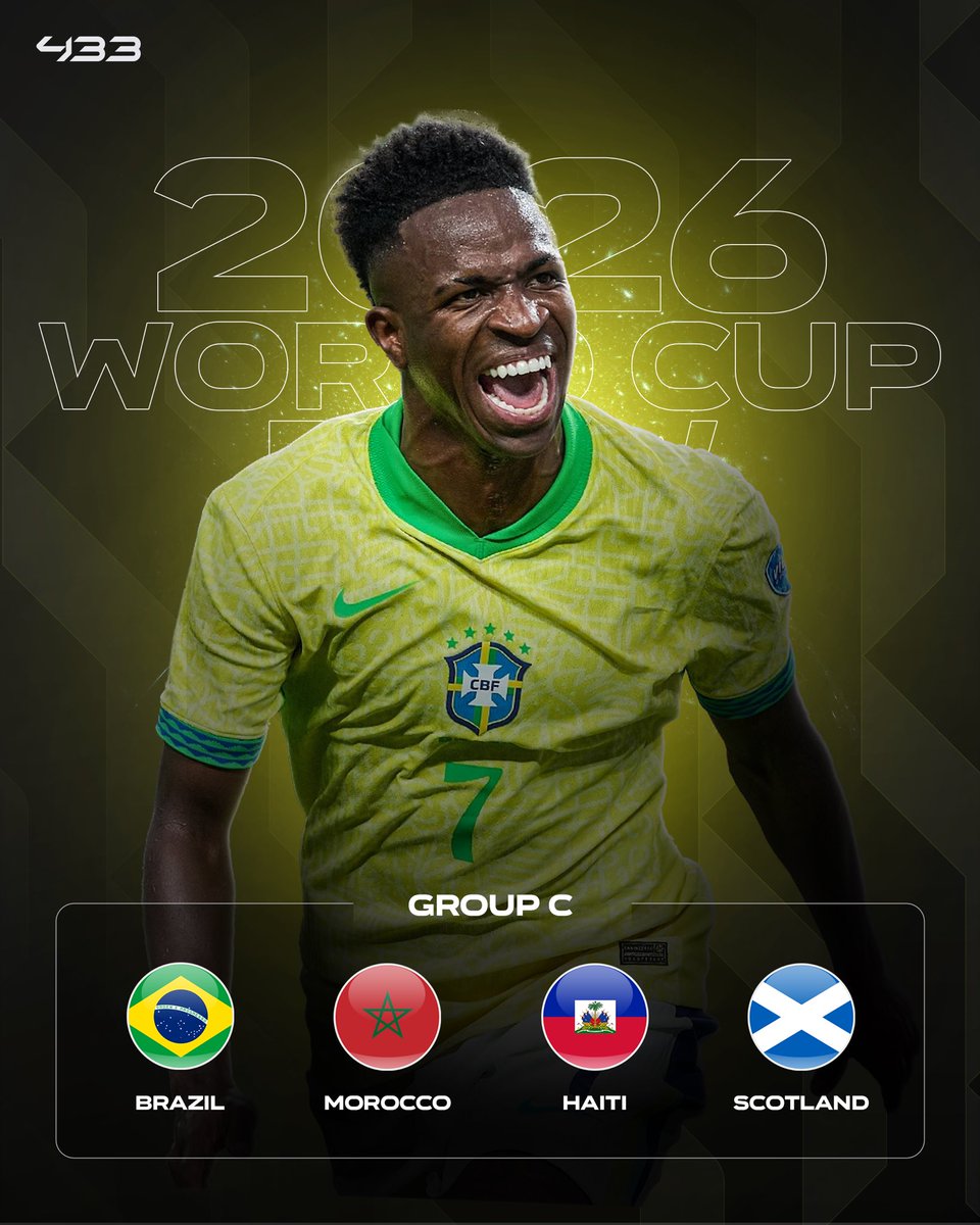 433's tweet photo. 𝐆𝐑𝐎𝐔𝐏 𝐂: 𝐉𝐨𝐠𝐚 𝐁𝐨𝐧𝐢𝐭𝐨 returns to the world stage 🇧🇷🌎

🇧🇷 Brazil
🇲🇦 Morocco
🇭🇹 Haiti
🏴󠁧󠁢󠁳󠁣󠁴󠁿 Scotland https://t.co/QhksKC7yAr