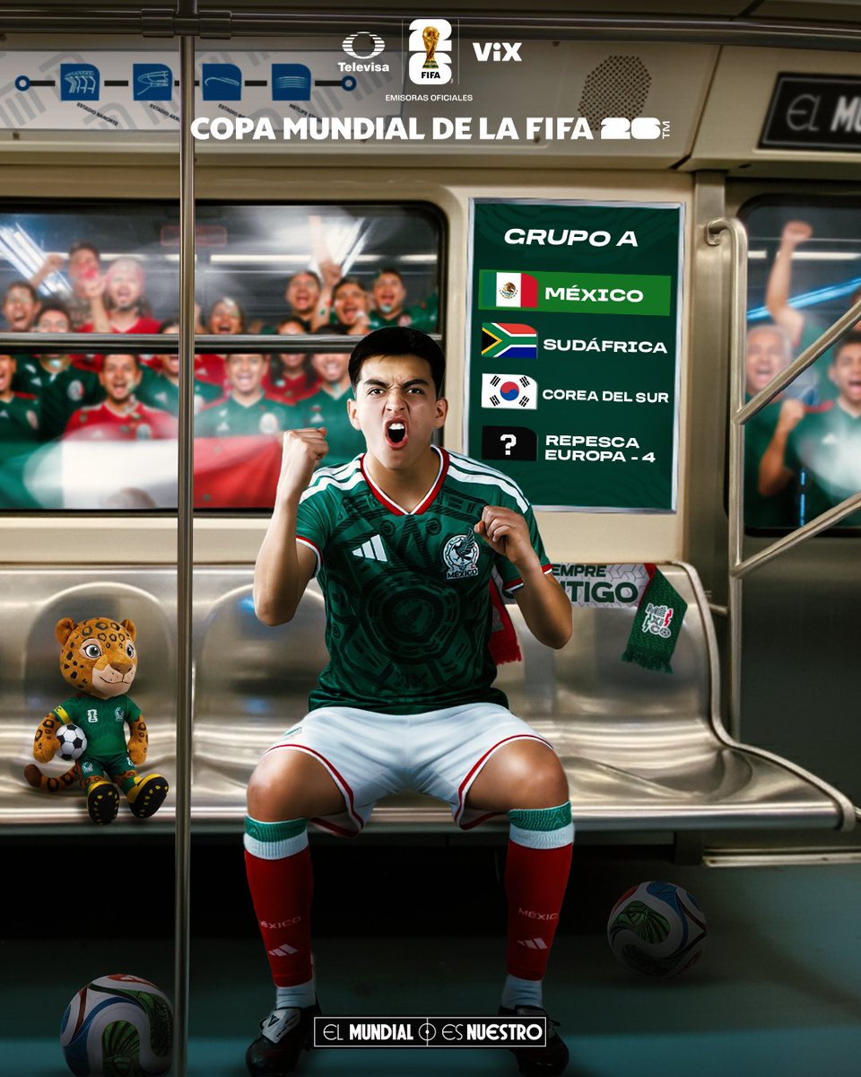 🇲🇽🏆¡EL GRUPO DE MÉXICO! 🇲🇽🏆¡EL GRUPO DE MÉXICO! ¡EL GRUPO DE MÉXICO!🇲🇽🏆

Se han confirmado las selecciones que se medirán a <a href="/miseleccionmx/">Selección Nacional</a> en la Copa Mundial de la FIFA 2⃣0⃣2⃣6⃣😱😱😱

🇿🇦Sudáfrica
🇰🇷Corea
🇪🇺Repechaje Europeo

#ElMundialEsNuestro