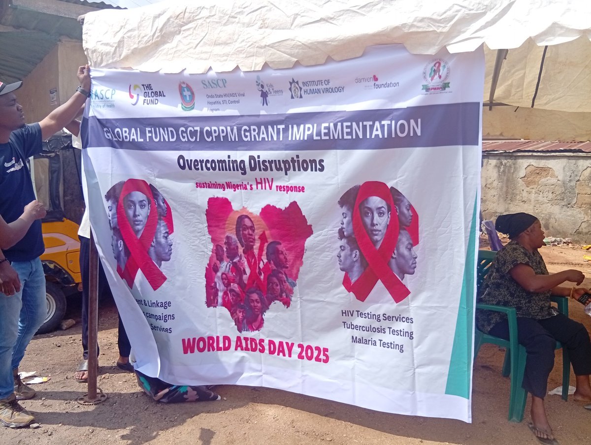 OlayinkaAbio's tweet photo. Ondo State Ministry of Health commemorates World AIDS Day.
The theme, "Overcoming Disruption: Sustaining Nigeria's HIV Response," highlights the country's progress and challenges in tackling HIV/AIDS.
#Gettested
#Gettreated
@WHO @nascpfmoh @GlobalFund
@ONDOIMPACT @Fmohnigeria https://t.co/6VViE4WdFE