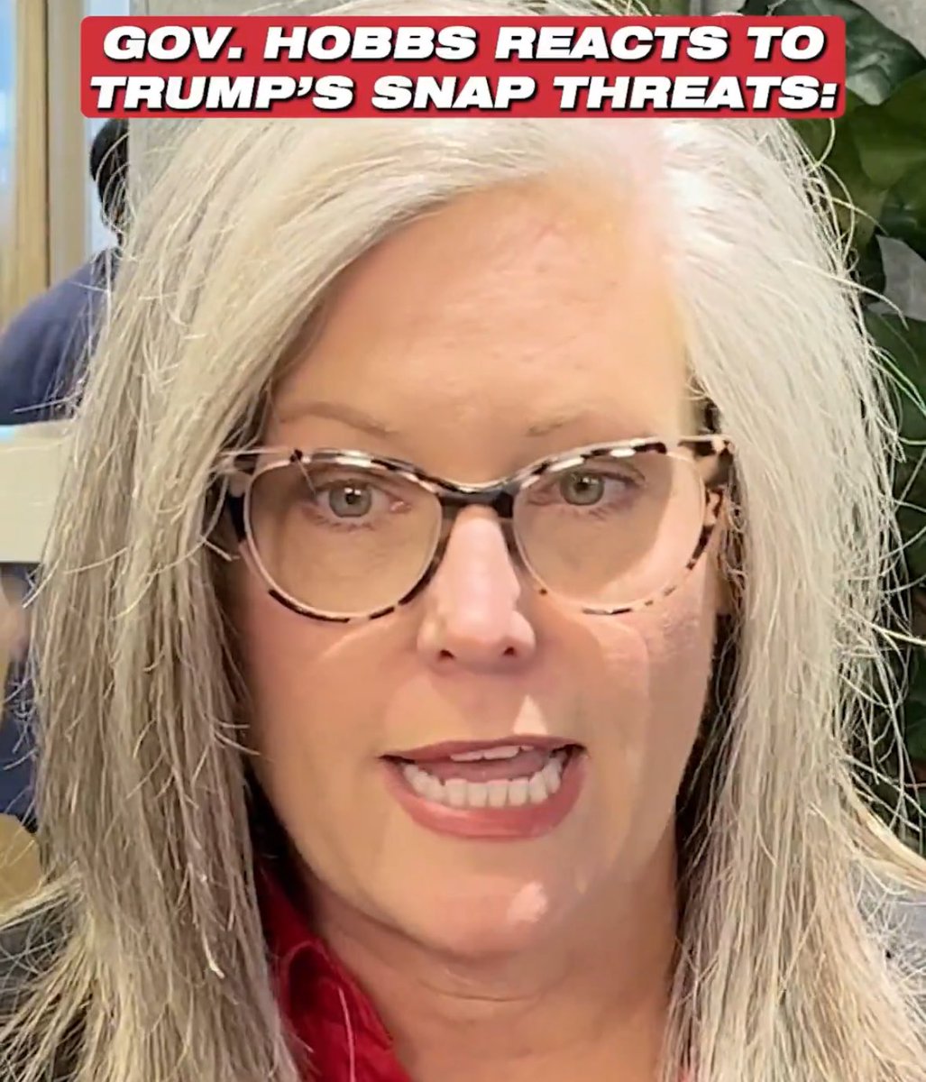 DavidJHarrisJr's tweet image. Arizona Gov. Katie Hobbs says Trump is “politicizing” the issue of SNAP benefits and vows to continue refusing requests to hand over benefits data: “I’m gonna stand up for the privacy of Arizonans state data.”