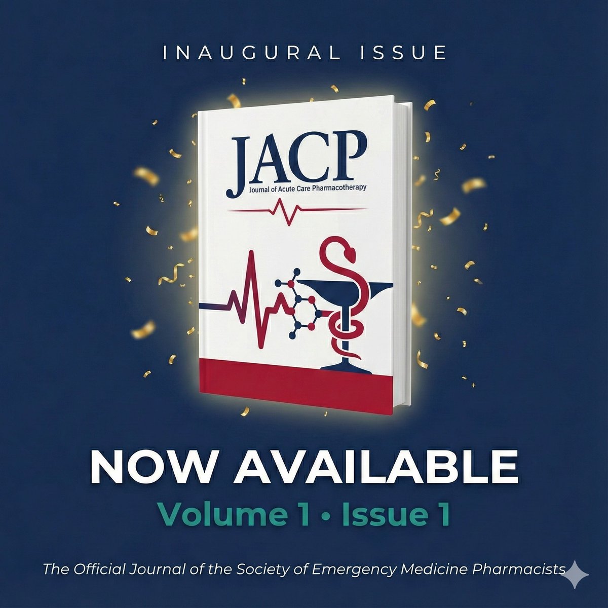 The inaugural issue of JACP is live!
The official journal of the @empharmacists covering EM, critical care, ID, tox, pediatrics, prehospital &amp; more.

Read Issue 1: ow.ly/RYGH50XE3zp

Submit your research: ow.ly/FKCe50XE3zq

Publish with us and advance acute care