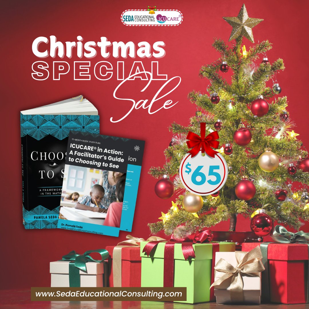 pamseda1's tweet image. 🛍️ Kids are opting out of math. This bundle helps teachers bring them back in. 📘✨
Help bring students back into learning for $65 ➡️ sedaeducationalconsulting.com/christmas
#ICUCARE #Choosing2See #dbc_inc #ChristmasGift #InspiredLeadership #ChristmasSpecial