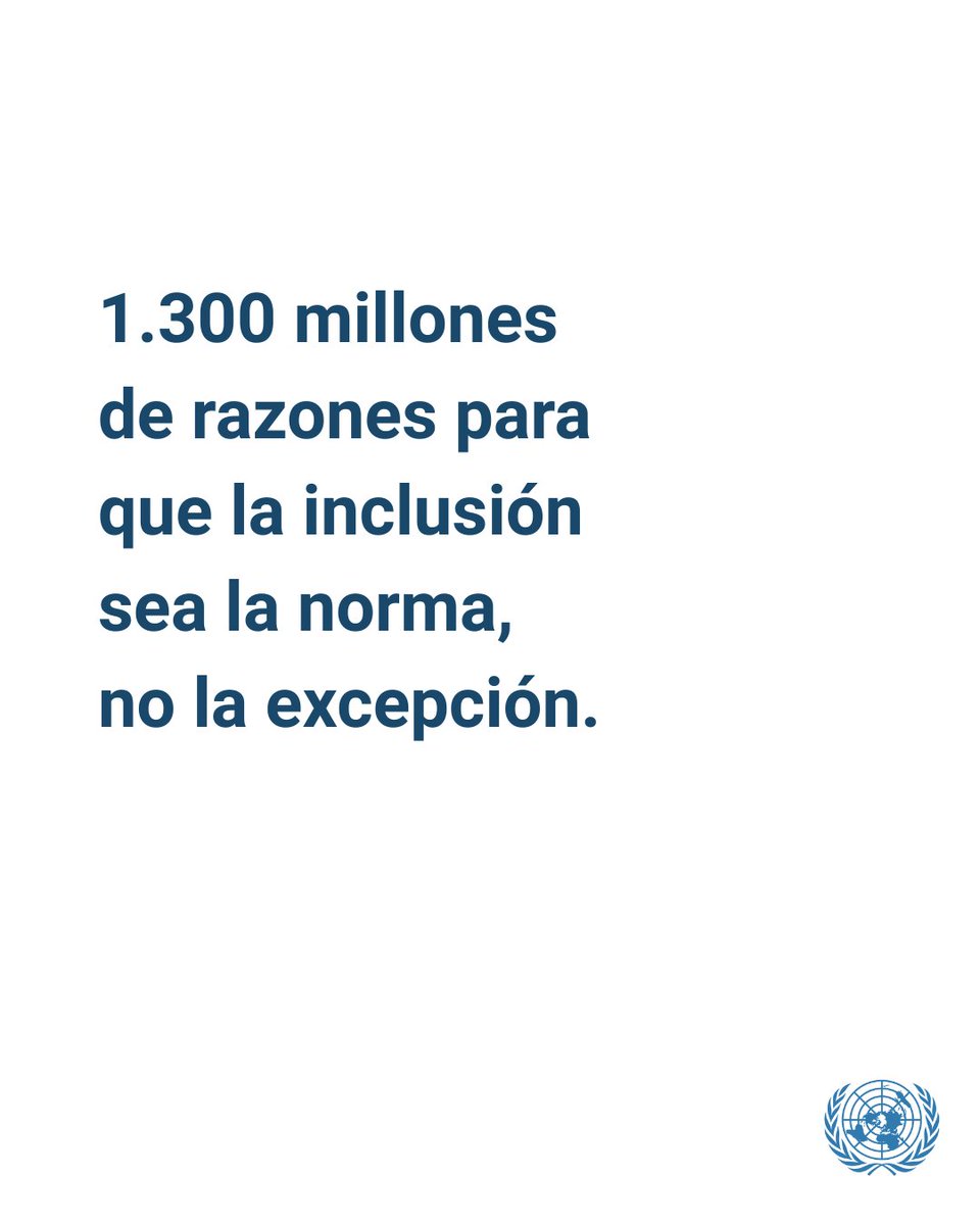 ONU_es's tweet photo. 1.300 millones de personas viven con una discapacidad significativa. No es un número, es una realidad que afecta a todas las sociedades.

Si queremos un futuro mejor, sus necesidades deben estar en el centro de cada decisión.

Reclamemos juntos un derecho innegable:
🔄 La inclusión debe ser real.

🔗https://t.co/D5DRI8eAvs