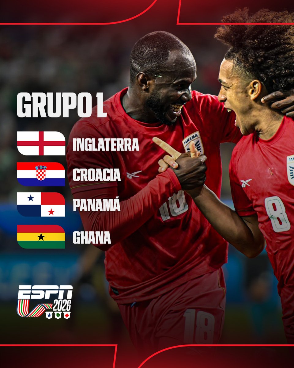 🇵🇦🏆 EL CAMINO COMIENZA AQUÍ 🔥

Panamá estará en el Grupo L junto a Inglaterra, Croacia y GhanaG⚽️

¿Cómo le irá a los de Thomas Christiansen en esta cita mundialista?😱
