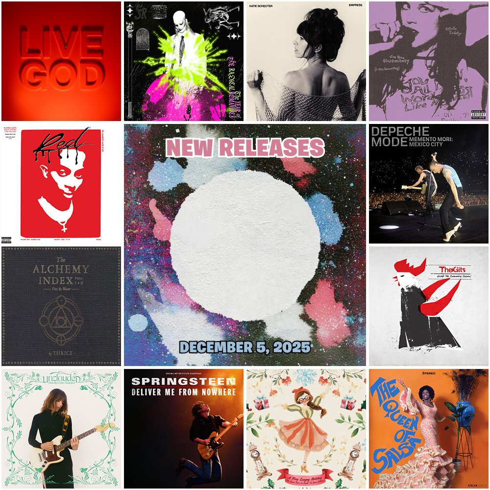 AmoebaSF's tweet photo. ❄️New releases out today!❄️
Khruangbin, @nickcave, @oliviarodrigo, @depechemode, @melodyprochet, @CeliaCruz, @feverray LP, the "Springsteen: Deliver Me From Nowhere" soundtrack, @laufey 7", @KatieSchecter
LP, plus reissues from The Gits, @Thrice, and @playboicarti. https://t.co/mYSrMreVaa