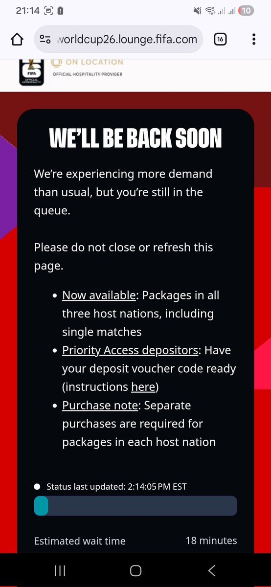 khuxaba's tweet photo. Site is giving nedbank cup final, it's already crashing 🤣🤣🤣 #FIFAWorldCup2026draw https://t.co/Nu9V7Fvw9s