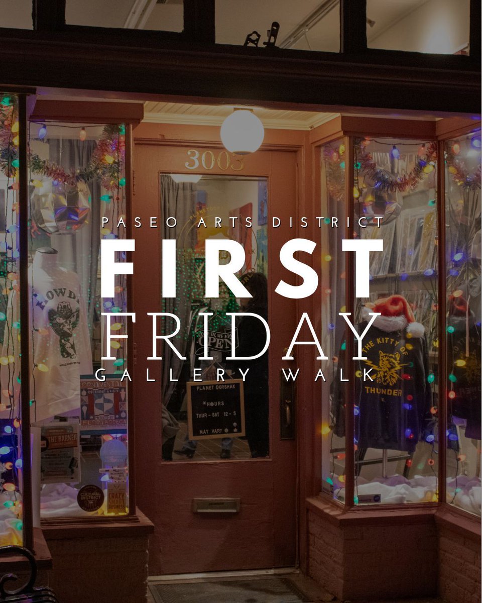 Join us for the last First Friday Gallery Walk of 2025! The holiday season is here and there's no better way to kick it off than with new art, shopping deals and extended hours through 9pm! See you tonight!