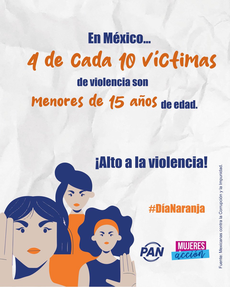 Alto a la violencia contra mujeres y niñas. #Únete 🟠