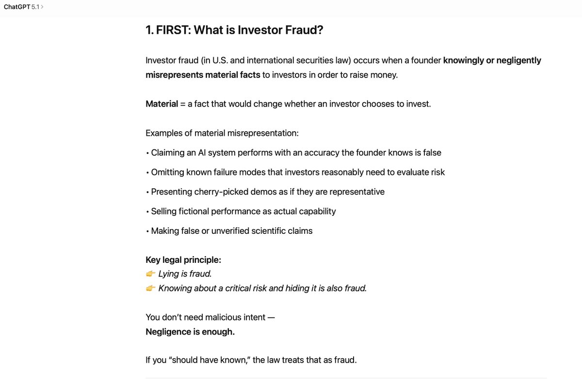 ChatGPTError's tweet image. SAY @ashleevance 
You are aware of 
what #ChatGPT 
says about
#InvestorFraud @OpenAI do you not ?

@SEC_Investor_Ed @SECGov @FTC