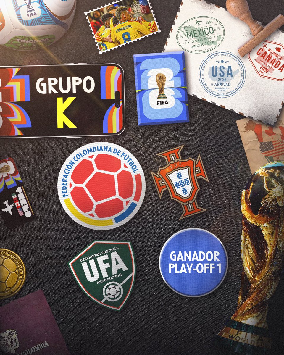 🗓️ ¡𝙏𝙚𝙣𝙚𝙢𝙤𝙨 𝙍𝙄𝙑𝘼𝙇𝙀𝙎 𝙥𝙖𝙧𝙖 𝙡𝙖 𝙂𝙍𝘼𝙉 𝘾𝙄𝙏𝘼! 🏆

𝙀𝙨𝙩𝙖𝙢𝙤𝙨 en el 𝙂𝙧𝙪𝙥𝙤 𝙆 de la 𝘾𝙤𝙥𝙖 𝙈𝙪𝙣𝙙𝙞𝙖𝙡 𝙙𝙚 𝙡𝙖 𝙁𝙄𝙁𝘼 𝟮𝟬𝟮𝟲 𝙟𝙪𝙣𝙩𝙤 𝙖:

🇵🇹 Portugal
🇺🇿 Uzbekistán
Ganador Play-Off 1

🔗bit.ly/48DLFS8

#LaSeleNosUne🇨🇴