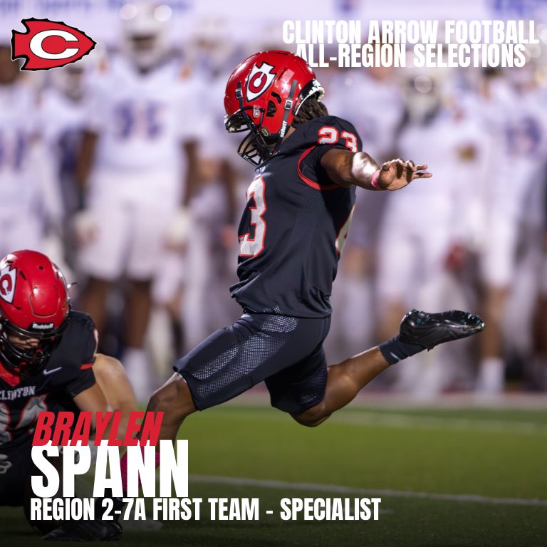 Davon Merchant (Defensive Line), Miles Bass (Defensive Back), Graham Williams (Offensive Line), and Braylen Spann (Specialist) were each named to the Region 2-7A First Team.