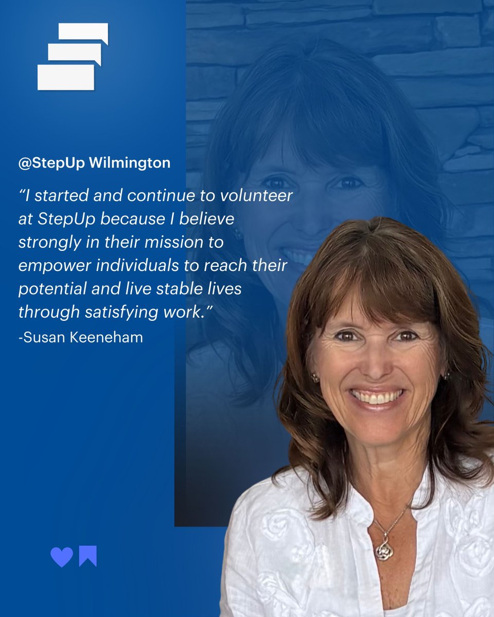 StepUpILM's tweet image. “I volunteer at StepUp because I believe in empowering people to reach their potential.”
Susan has served since 2021, leading Marketing Yourself &amp;amp; I AM during Jobs Week.
Her Power Pose reminder is a favorite: “I am a Valuable Person of Great Worth &amp;amp; I deserve this job.”