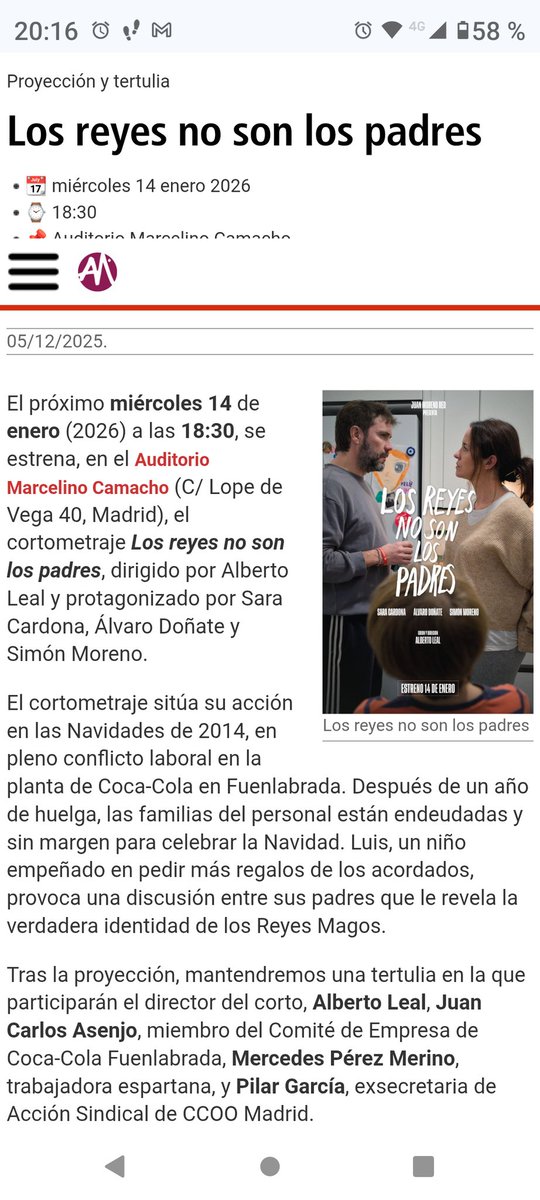 ateneocultural1mayo.org/noticia:744143…
<a href="/CCOOMadrid/">CCOO de Madrid</a> <a href="/cocacolaenlucha/">CocaCola en lucha</a> <a href="/CCOO/">Comisiones Obreras</a>