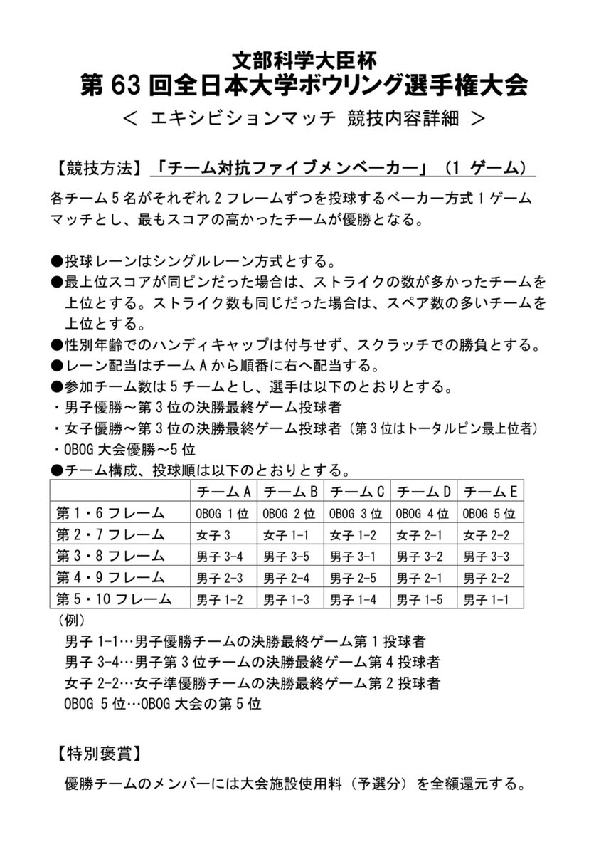 関東学生ボウリング連盟広報部 tweet media