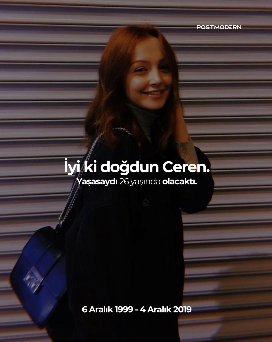 İyi ki doğdun Ceren • Bugün Ceren’in doğum günü. Doğum gününe iki gün kala hayattan koparılmıştı. 2019’da, hakkında onlarca suç kaydı bulunan cezaevi firarisi Özgür Arduç tarafından canice katledildi.

“Doğum günümde beni unutmayın” demişti. 

Unutmadık…
Doğum günün kutlu
