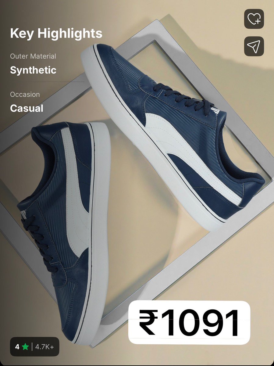 tech_flames's tweet image. PUMA SkateCat Drift Sneakers ₹1,091 👟

• 🔵 Stylish Blue Colourway
• 🏃‍♂️ Lightweight Everyday Wear
• 🧵 Durable Build Quality
• 🥇 Comfortable Cushioning
• 👣 Perfect for Casual &amp;amp; Sporty Outfits

💰 Price: ₹1,091
👉 share.haulpack.com/jQDWVP?src=ot

#Puma #techflames