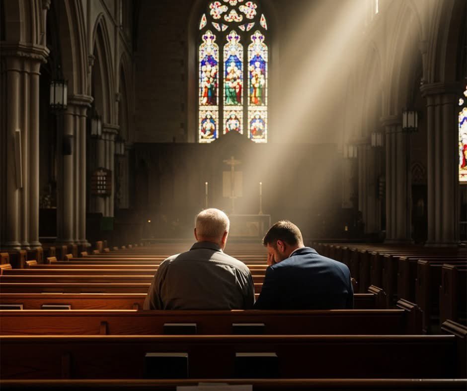 MrPitbull07's tweet image. "My name's Arthur. I'm 66. I'm the sexton at St. Michael's Church on Grove Street. Been here eleven years. I unlock doors at dawn, lock them at dusk, clean pews, change light bulbs, shovel snow. Most days the building sits empty except for Sundays. People think I just maintain…