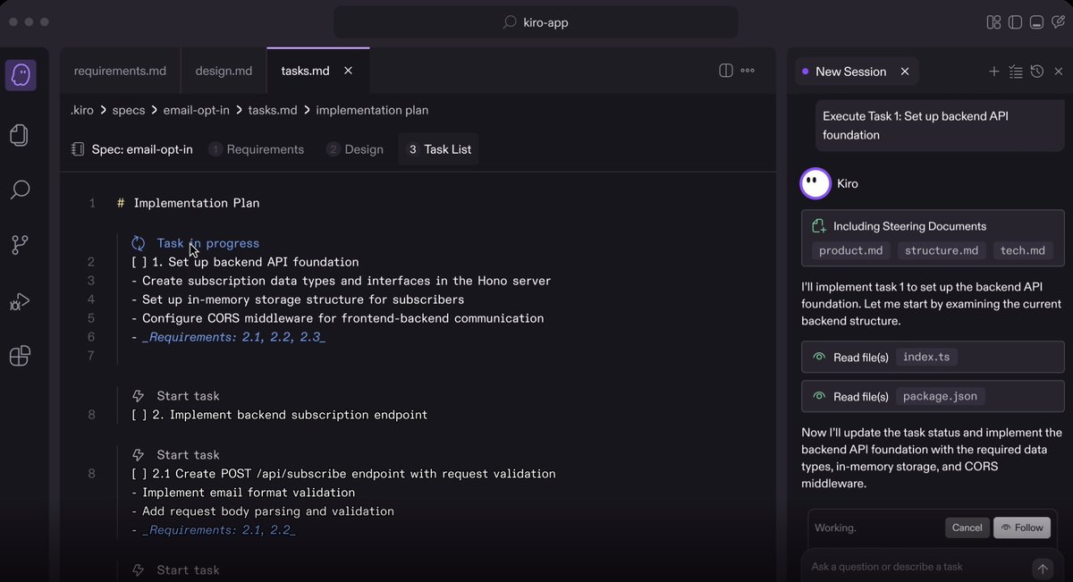 fulldecent's tweet image. See @kirodotdev, a clone of @code that adds one important autonomous coding feature... and its ultimate fate.
