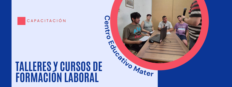El Centro Educativo Mater impulsa la autonomía de jóvenes con discapacidad a través de talleres formativos para 2026 Comunicate con ellos por Tel.: 351 9000581 o  Cel.: 351 5110989