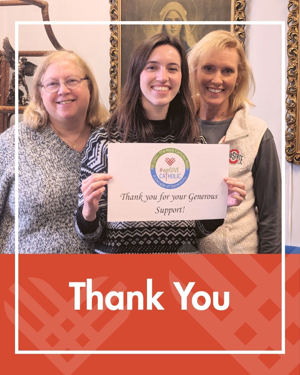 am1260therock's tweet photo. We are so grateful for your support of #WeGiveCatholic this year! Once we're fully moved in next door, we hope you'll come visit our new space, including the chapel/prayer room. May God bless you this Advent and in the coming Christmas season! https://t.co/Y9Y3l0Z4Ms