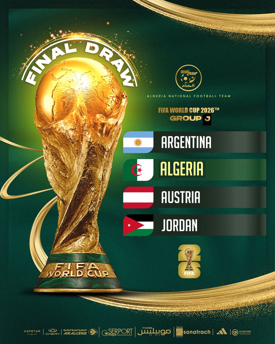 نتائج قرعة المنتخب الوطني لكأس العالم 2026