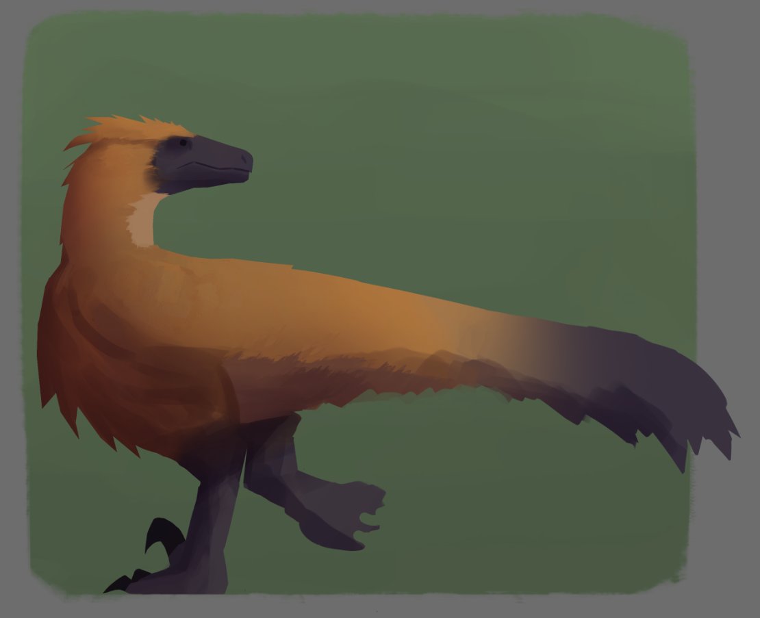 LimbDrawings's tweet photo. unfinished theropod paint I did a little bit ago https://t.co/8YFojsA3LB