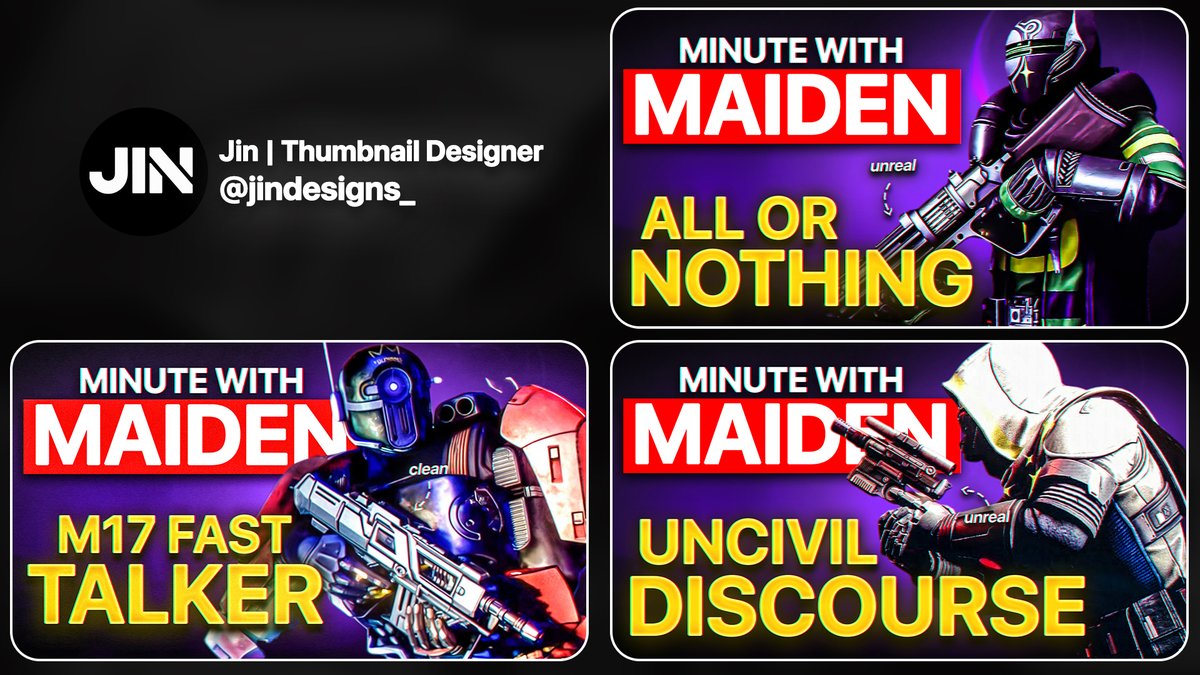 Recent Gaming YouTube thumbnails I designed for a client!👀

DMs are open if you need a thumbnail design. 📩

♥️ + ♻️ = Support appreciated!