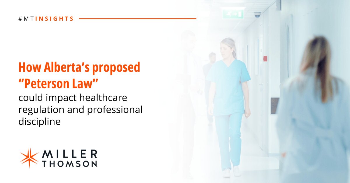 Bill 13, the Regulated Professions Neutrality Act could reshape how professional regulatory bodies respond to off-duty expression and introduce neutrality obligations.

Explore the legal and regulatory implications: millerthomson.com/en/insights/he…