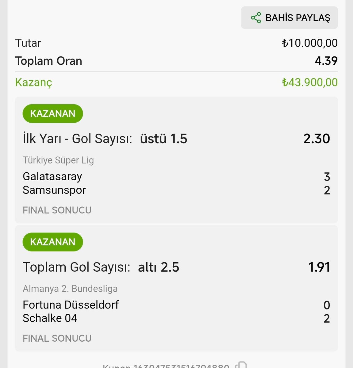 baskazantahmin's tweet photo. Haftaya iyi başladık oyunlar bedavaya gelicek 11 maçlarına bı kupon yapicam dileyen oynayabilir https://t.co/Vpu9mz0Cjg