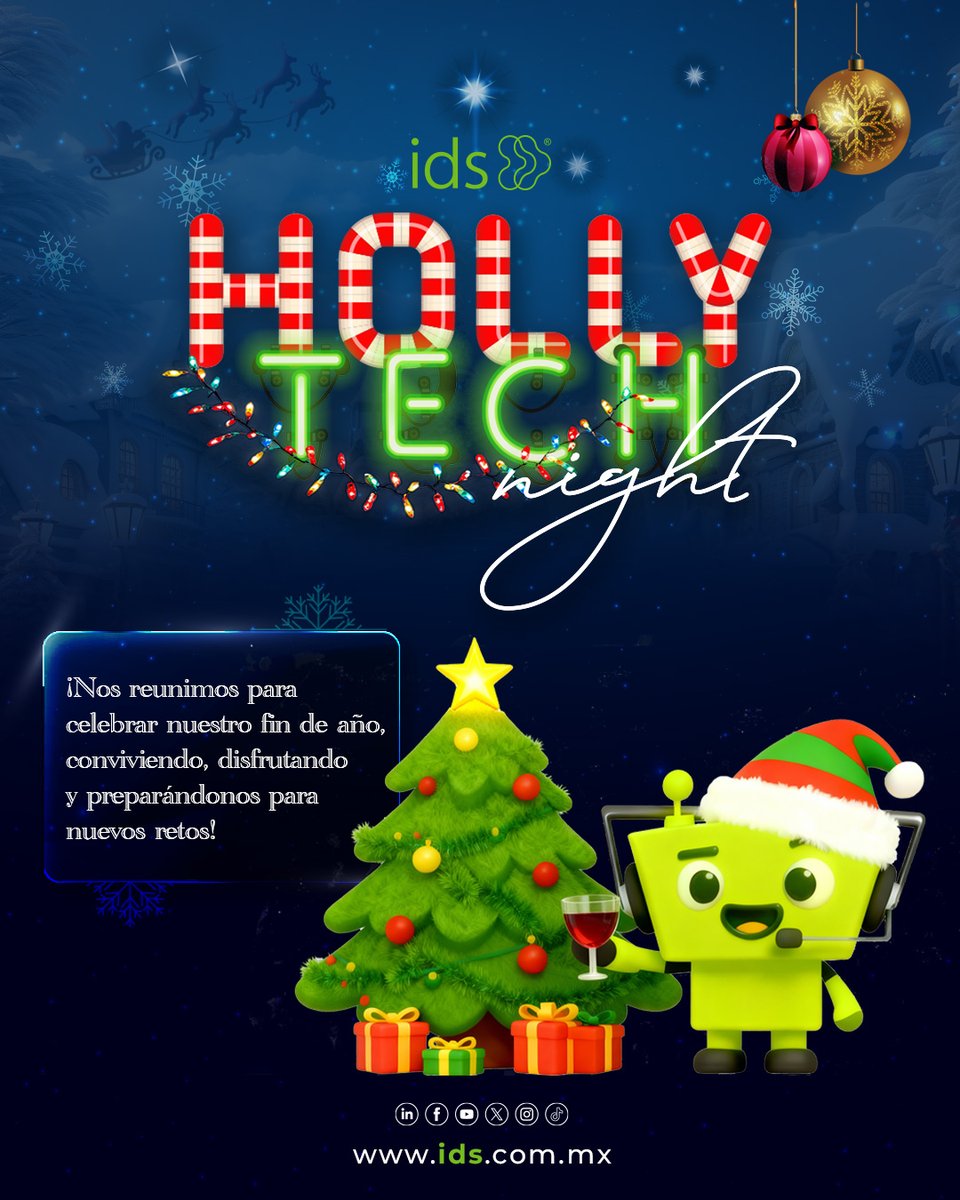 🎄¡Hoy nos reunimos para celebrar el cierre que da apertura a nuevos éxitos!
Colaboradoras y colaboradores celebramos juntos el cierre de un año lleno de aprendizajes. 

🥂¡Brindemos por un nuevo año de oportunidades!

#FinDeAño #ids #Unión #Fuerza #ConectandoTalentoyTecnología