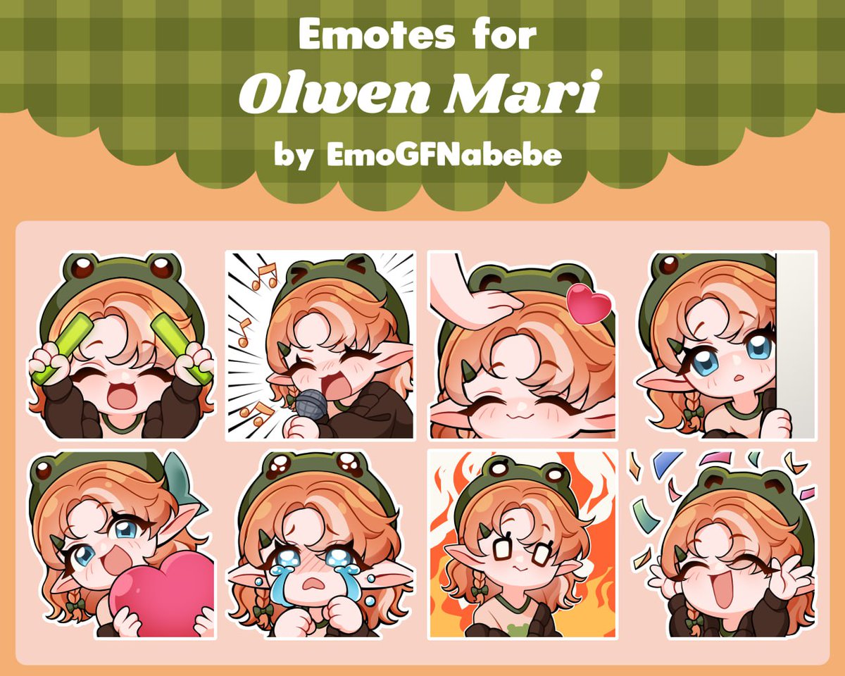 EmoGFNabebe's tweet photo. Emotes for Olwen Mari

#commission #vtuber #showcase https://t.co/BWgtI3CNX0