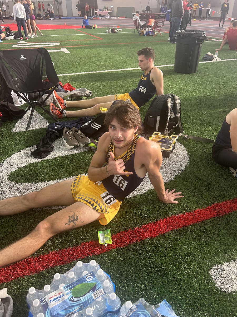 Caleb Freeman indoor 5k personal best 16:00.45