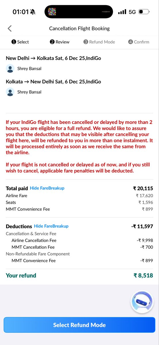 shreyind's tweet photo. As per your press release, pls ensure I get the complete refund @IndiGo6E https://t.co/WCbZ7oOnJA