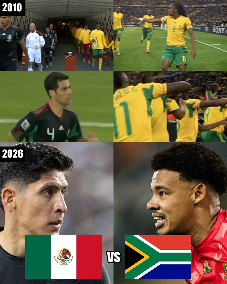 ¡¡HISTORIA PURA: POR PRIMERA VEZ SE REPETIRÁ UN PARTIDO INAUGURAL DE COPA DEL MUNDO!!

➤ 11 de junio de 2010: Sudáfrica enfrentó a México en el partido inaugural del Mundial 2010.

➤ 11 de junio de 2026: México enfrentará a Sudáfrica en el partido inaugural del Mundial 2026.