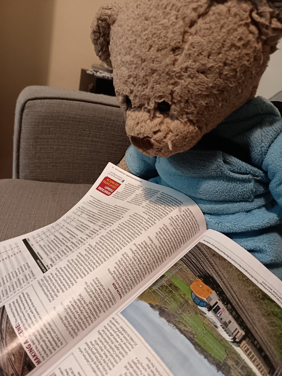 TaraPatterson79's tweet photo. @BenjaminBus1 looking at the rail tour page in the latest addition of @RailwayMagazine to see if we can see any interesting charters between now and Christmas #Railway200 #SteamForEver https://t.co/kgpObaKwJI