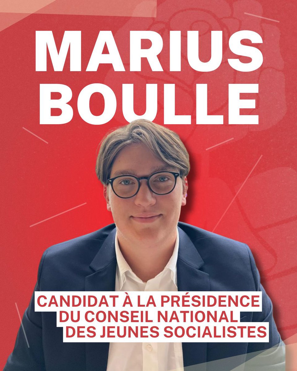 🌹 <a href="/mariusboulle_/">Marius Boulle</a> est le candidat du Poing social pour le Conseil national des Jeunes socialistes !