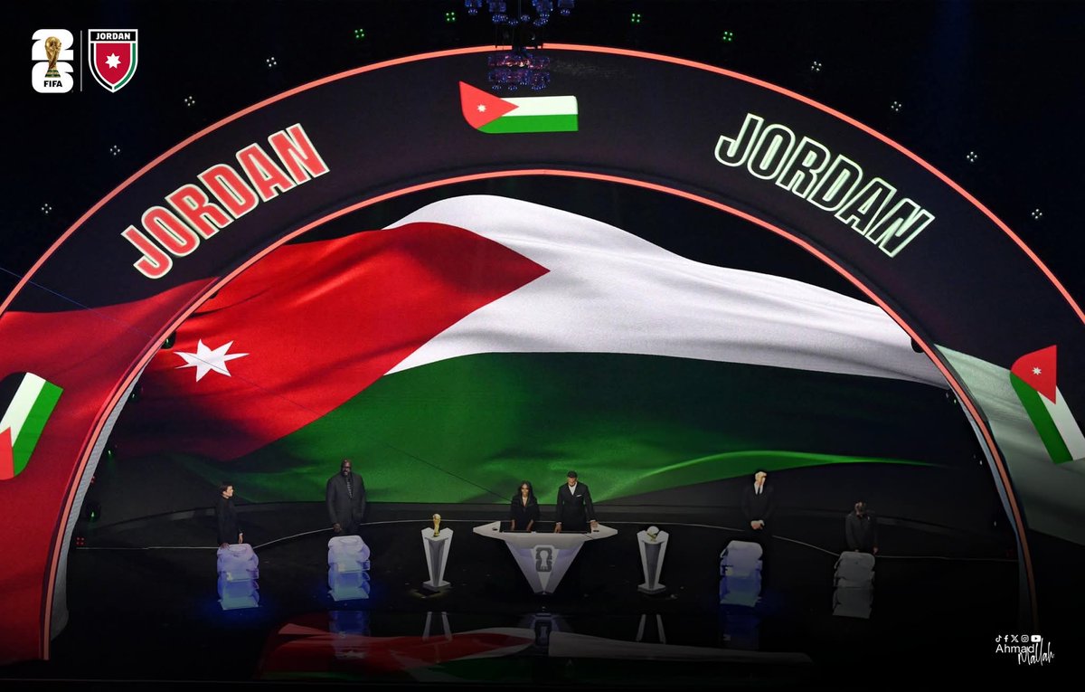 osamazyoud123's tweet photo. لحظة مليئة بالفخر ..
نحن في كأس العالم وسنواجه أبطال العالم ميسي ورفاقه 🇯🇴♥️
#الاردن #قرعة_كاس_العالم_2026 
#FIFAWorldCup https://t.co/BkKBPM8CJ5