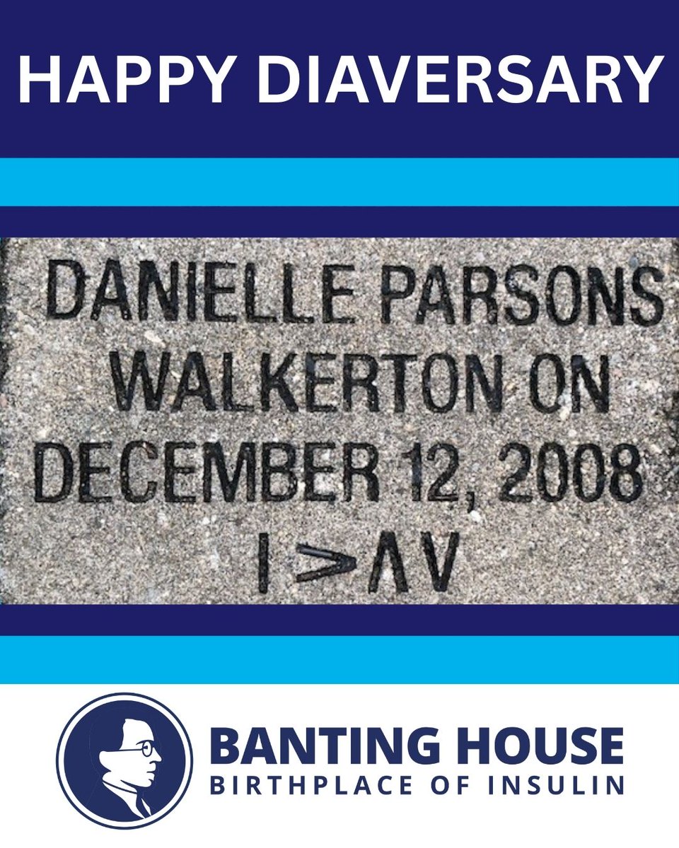 Wishing Danielle a very happy #diaversary! From all of us at the #birthplaceofinsulin, we hope you have a great day!

#bantinghouse #thisplacematters #banting #diabetes #insulin #t1d #histmed #ldnont #fundraiser