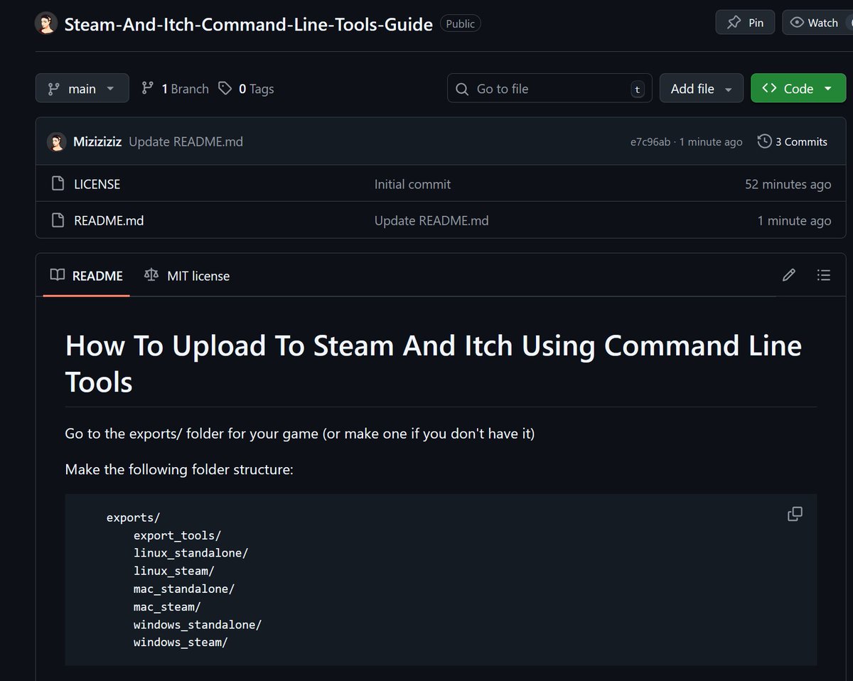 miziziziz's tweet image. Got sick of the terrible documentation on Steam and wrote my own on how to upload stuff.