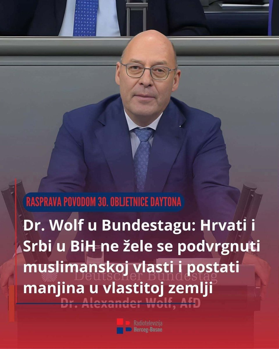Evo ko je za RTV Herceg Bosna relevantan glas njemačke politike: Alexander Wolf je zastupnik AfDa sa ideološkim korijenima koji sežu i u neonacističku scenu. Npr. devedesetih je objavio antologiju pjesama "dirljivog naslova "Der Schlachtruf", koja sadrži neke nacističke pjesme,