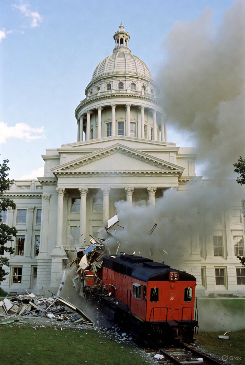 future42org's tweet photo. "Republicans prepare for 'train wreck' as Democrats eye new taxes to fill $2B gap"

Olympia Democrats are moving Full Steam Ahead with their plan to derail WA and its citizens with;

☑️a Head Tax already proposed
☑️a Wealth Tax that already passed the Senate last year
☑️an Income Tax that is expected to be announced soon
☑️A weak Governor that will sign all 3

Tim Clouser | @TCSWashington 
Article: https://t.co/jpDN9a0kx9