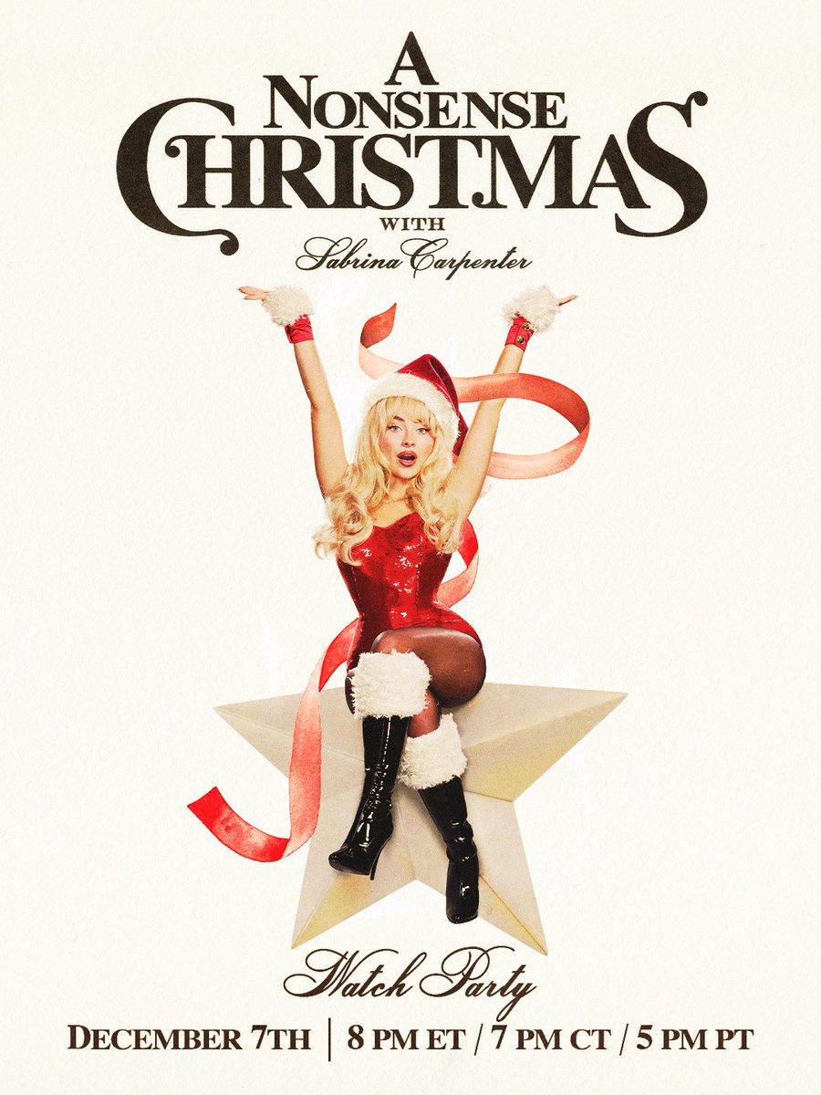 TeamSabrina's tweet photo. the most nonsense time of the year is back 🎁♥️ join us on sunday at 8pm ET to watch the ho ho ho-iest special ever https://t.co/Hcpmgw6NRc