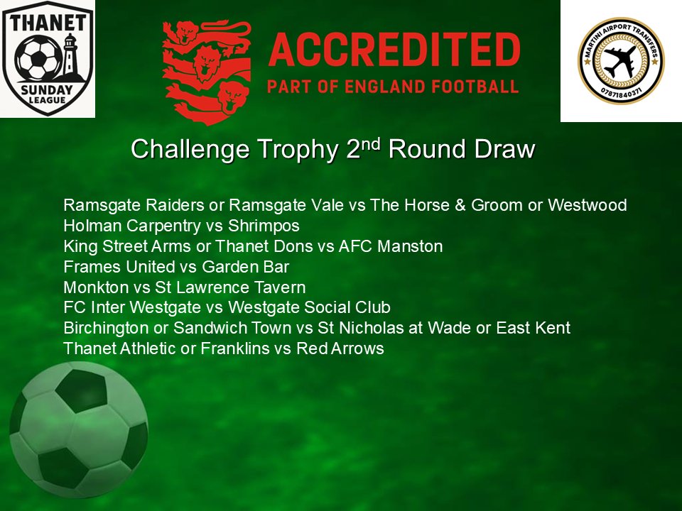 Challenge Trophy 2nd Round Draw