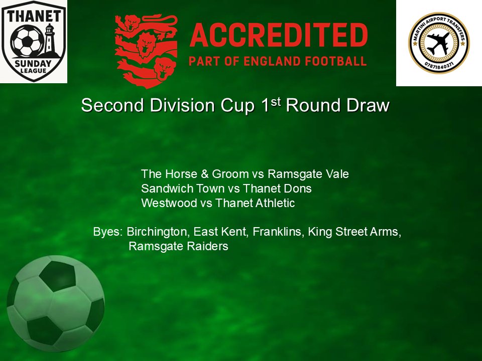 Second Division Cup 1st Round Draw