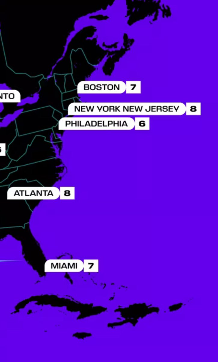 Jafkech's tweet image. 🇲🇦 Tous les matchs de poule du Maroc auront lieu sur la COTE EST des USA 🇺🇸

Voici les villes possibles:

Boston
New York
Philadelphia
Atlanta
Miami