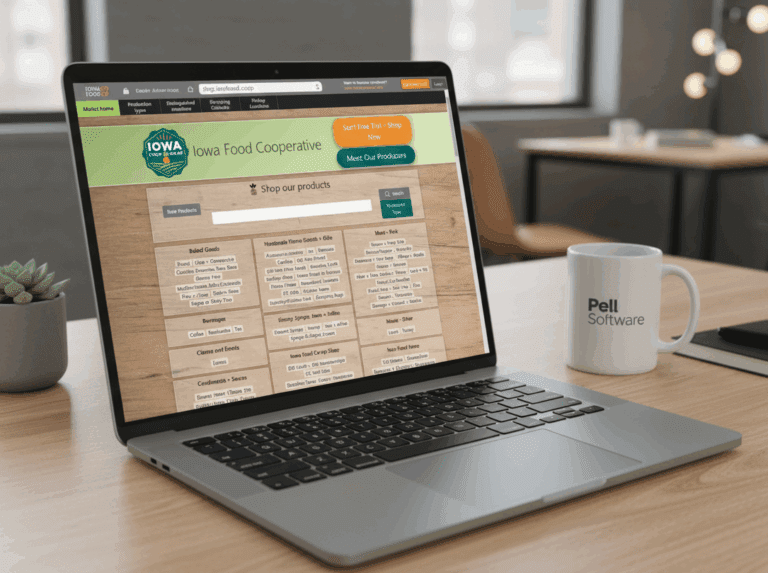 PellSoftware's tweet photo. We partnered with the Iowa Food Foundation to build a custom Node.js eCommerce + fulfillment platform for their hybrid farmer’s market. 🌽📦

#CustomSoftware #eCommerce #TechForGood #PellSoftware https://t.co/yQSLi6oGfo