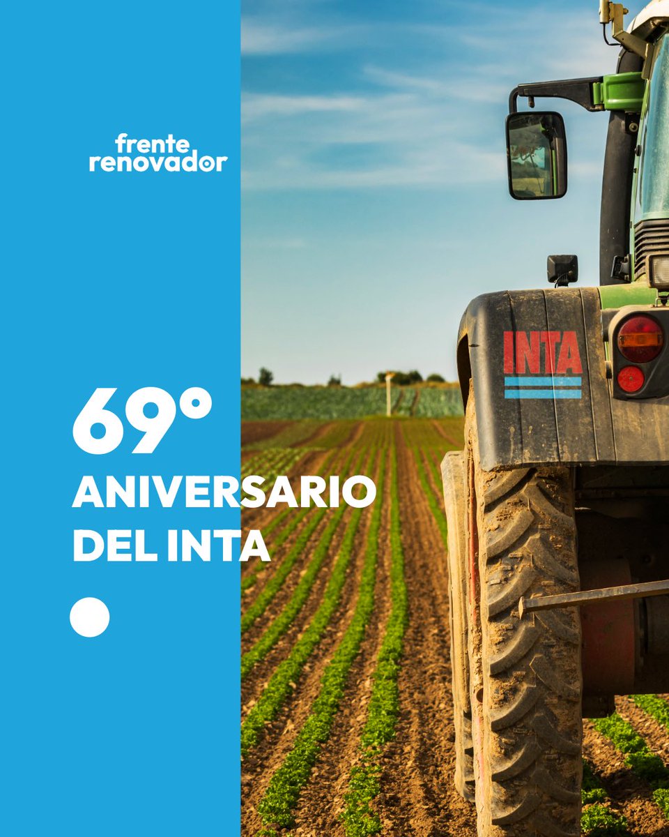 FrenteRenovador's tweet image. El INTA es investigación, innovación y territorio. Décadas de trabajo que transformaron la producción argentina y llevaron tecnología, semillas, genética y desarrollo a cada rincón del país.

En un contexto de ajuste al sistema científico, defender al INTA es defender la…