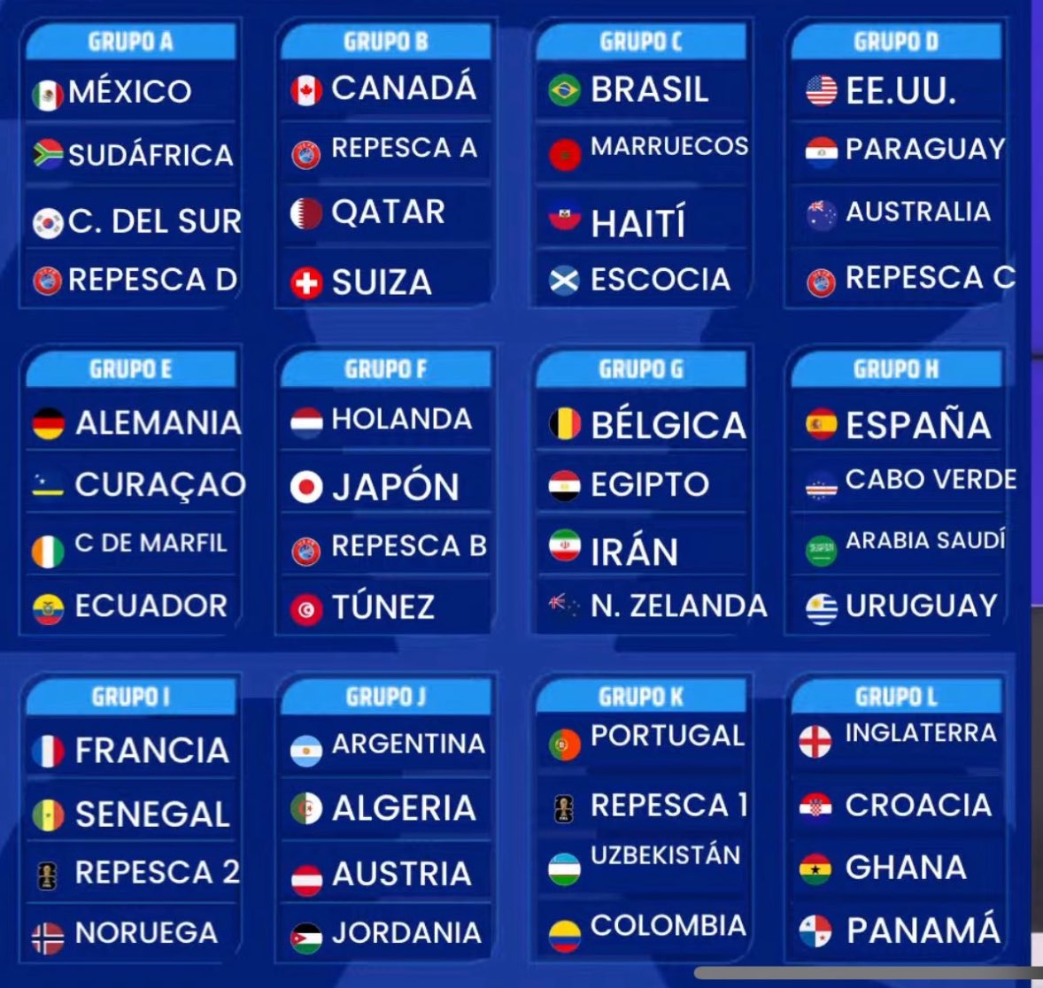 Asi quedaron los grupos del Mundial 2026 USA-MEX-CAN.
Calificará México en su grupo?
Nuestro festival se suma a la fiebre futbolera que se vivirá el año próximo.