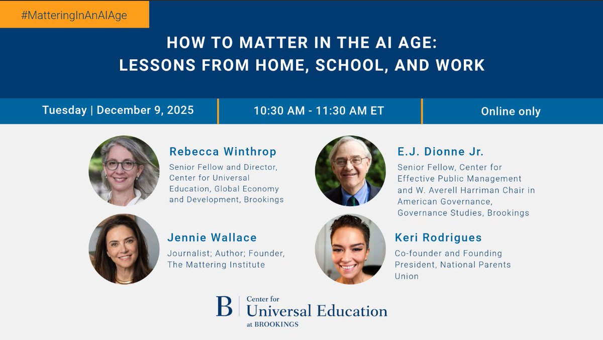 Join NPU’s <a href="/radiokeri/">Keri Rodrigues</a> &amp; an expert panel on Tuesday, Dec. 9th at 10:30 am ET for a talk on the future of AI for students, cultivating well-being, &amp; how to maintain human connections &amp; a shared sense of purpose in an increasingly digital world. Register Here: